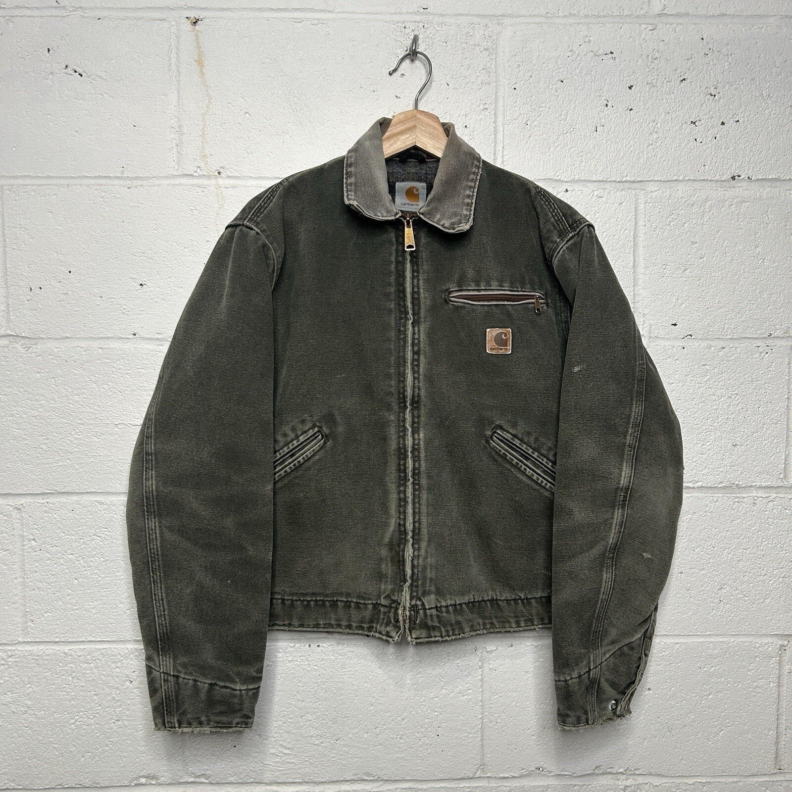 Vintage Carhartt Blanket-Lined Detroit Jacket “Moss Green” J97 MOS Men’s Small