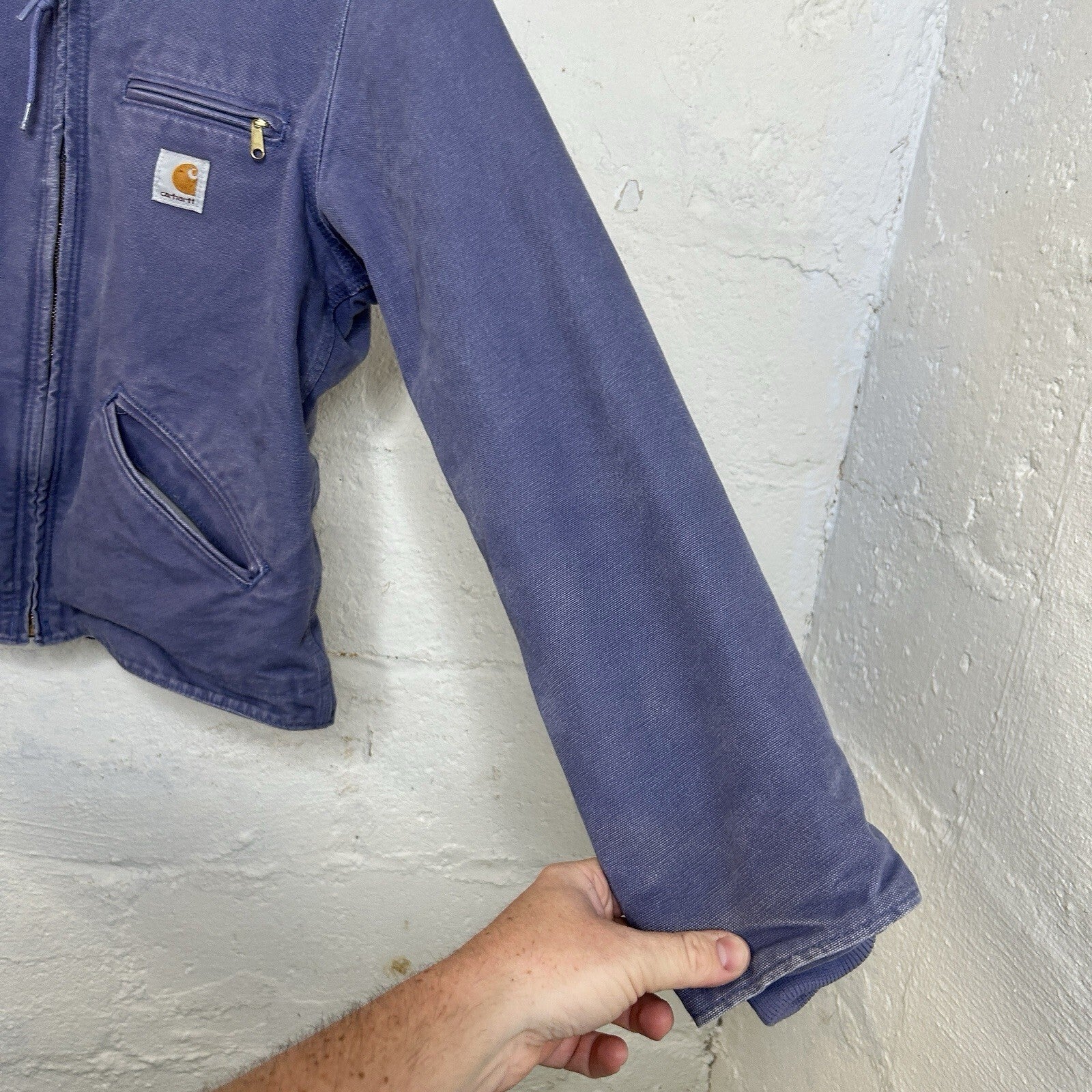Carhartt Sherpa-Lined Hooded Detroit Jacket “Blue Dusk” WJ141 BDK Women’s Medium