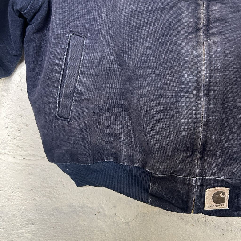 Vintage Faded Carhartt Quilted Santa Fe Jacket “Midnight Blue”