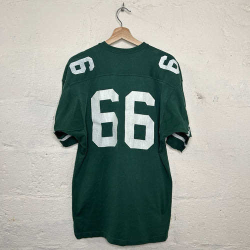 1960s Vintage Football Jersey Number 66 "Green & White"