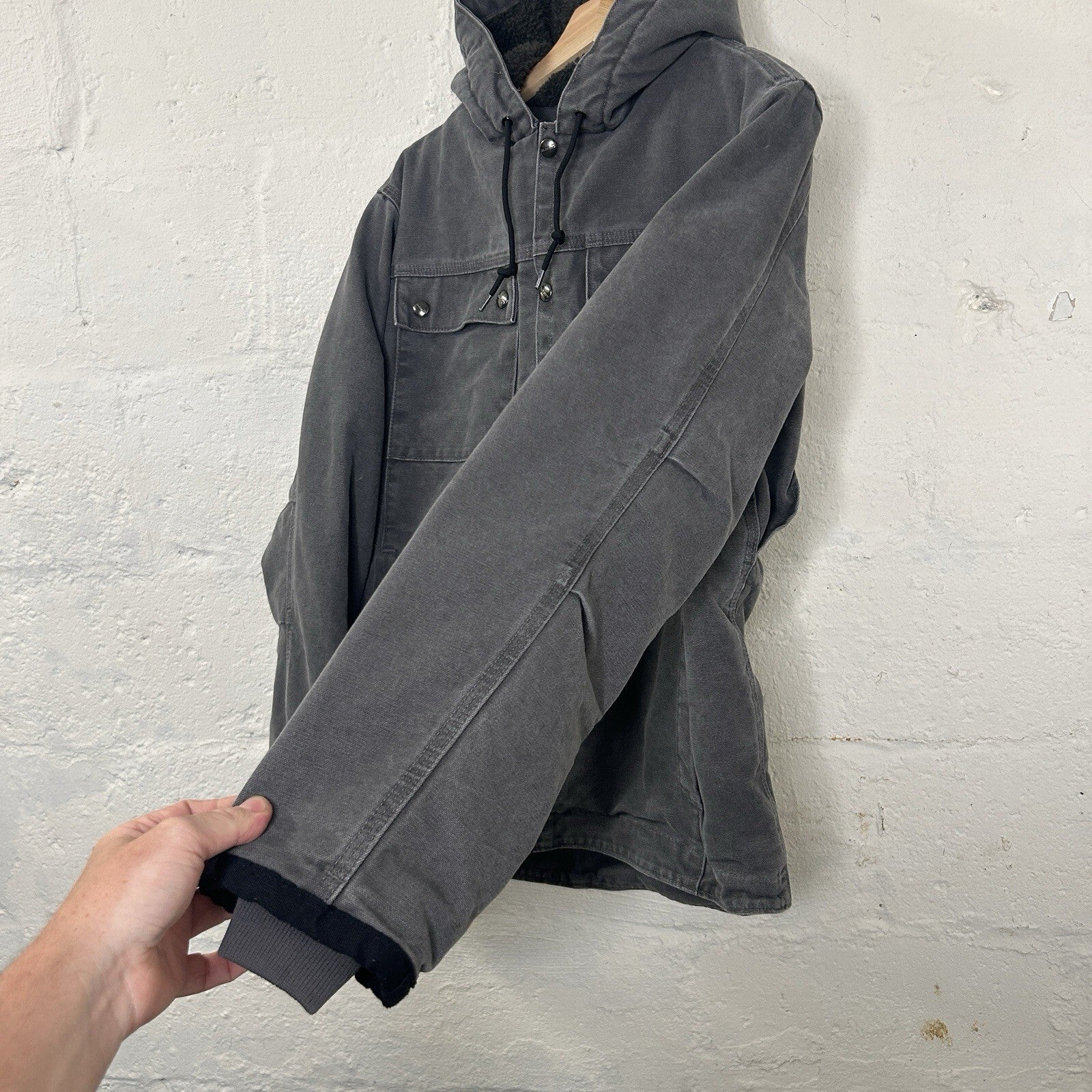 Y2K Carhartt Sandstone Hooded Multi-Pocket Jacket “Gravel” J284 GVL Men’s Small