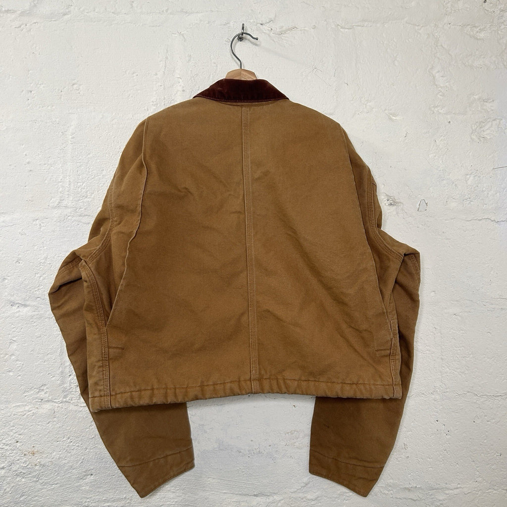 Y2K Cropped Carhartt Blanket-Lined Chore Coat “Brown” C001 BRN Men’s XL
