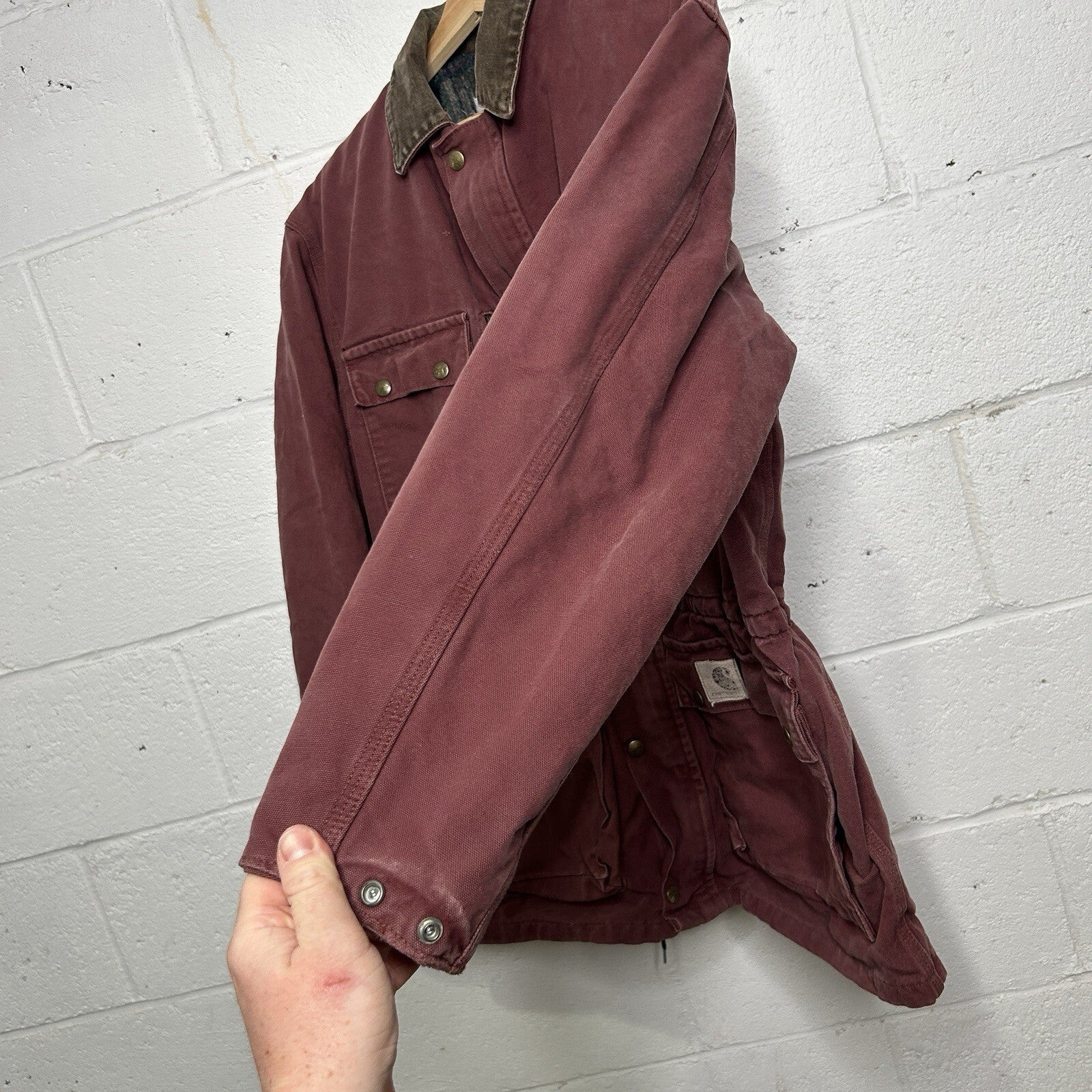 Vintage Carhartt Blanket-Lined Washed-Duck Trail Parka Jacket “Redwood” PB1136