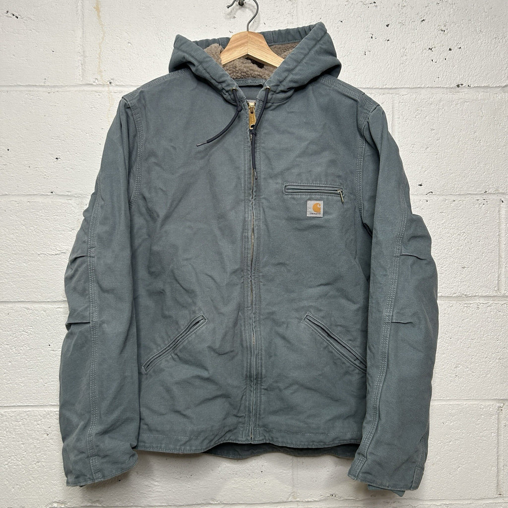 Carhartt Sherpa-Lined Hooded Detroit Jacket “Sea Glass” WJ141-331 Women’s Large