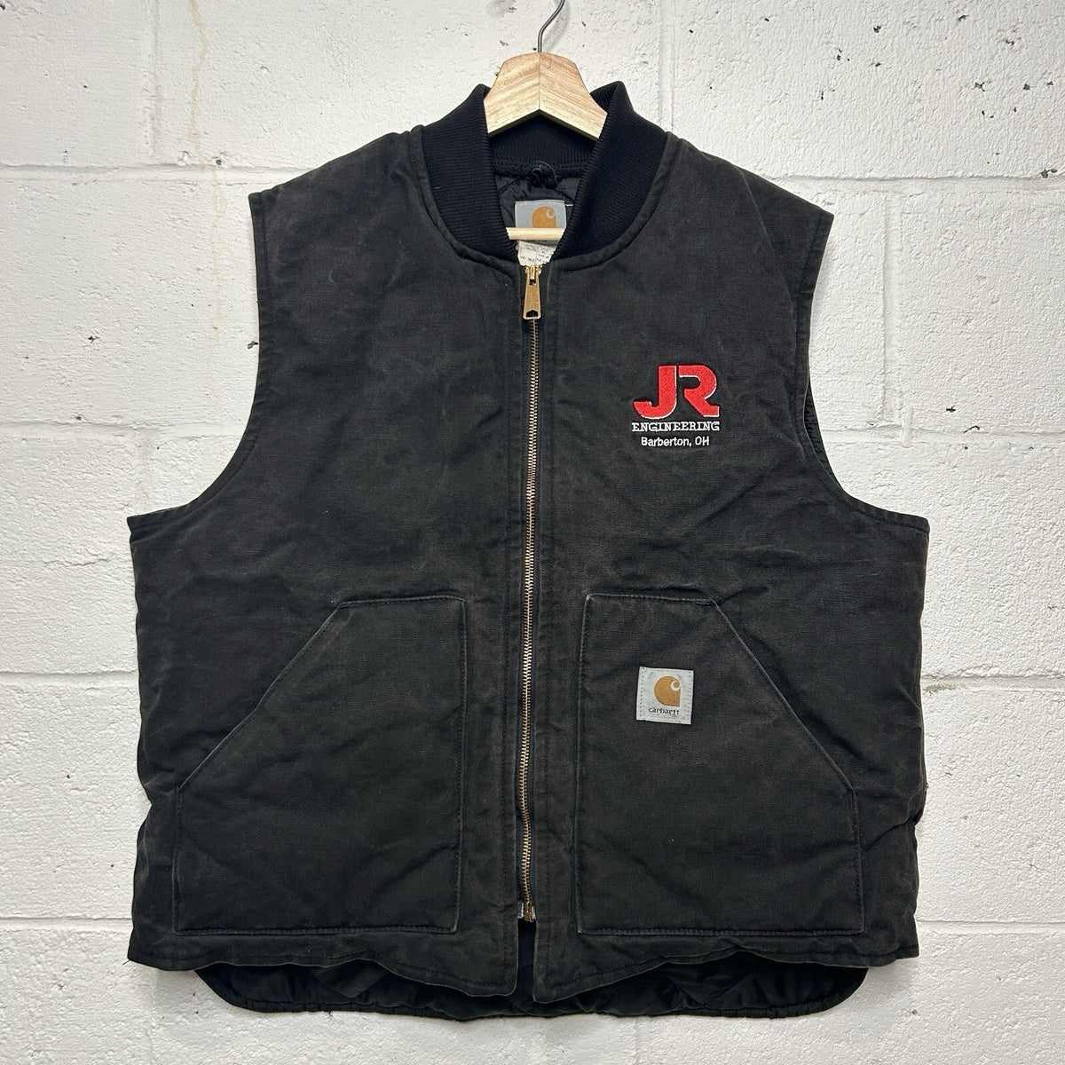 Vintage Faded Carhartt Quilted Canvas Artic Vest “Black” V01 BLK Men’s X-Large
