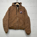 Carhartt Quilt-Lined Hooded Canvas Active Jacket “Brown”