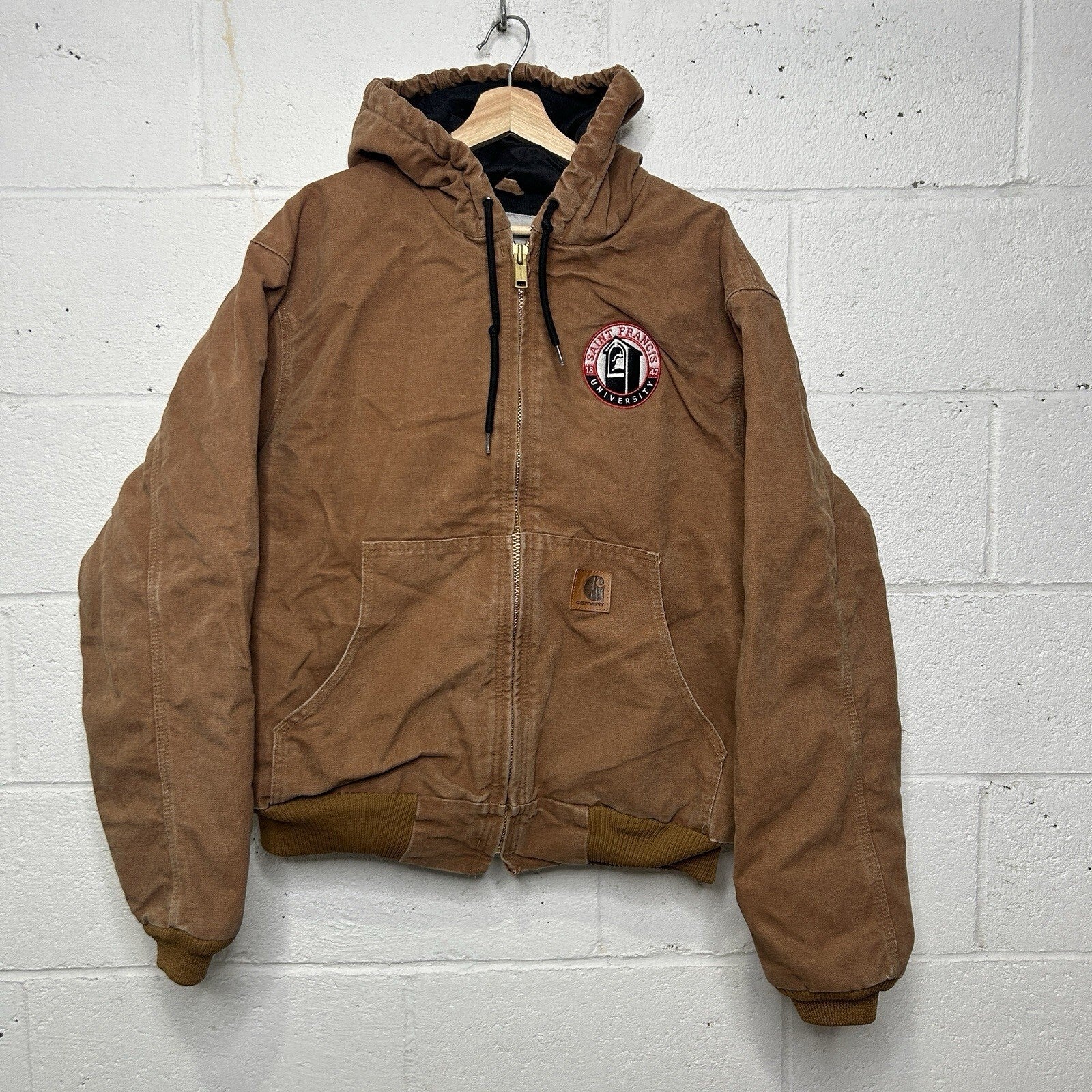 Carhartt Quilt-Lined Hooded Canvas Active Jacket “Brown”
