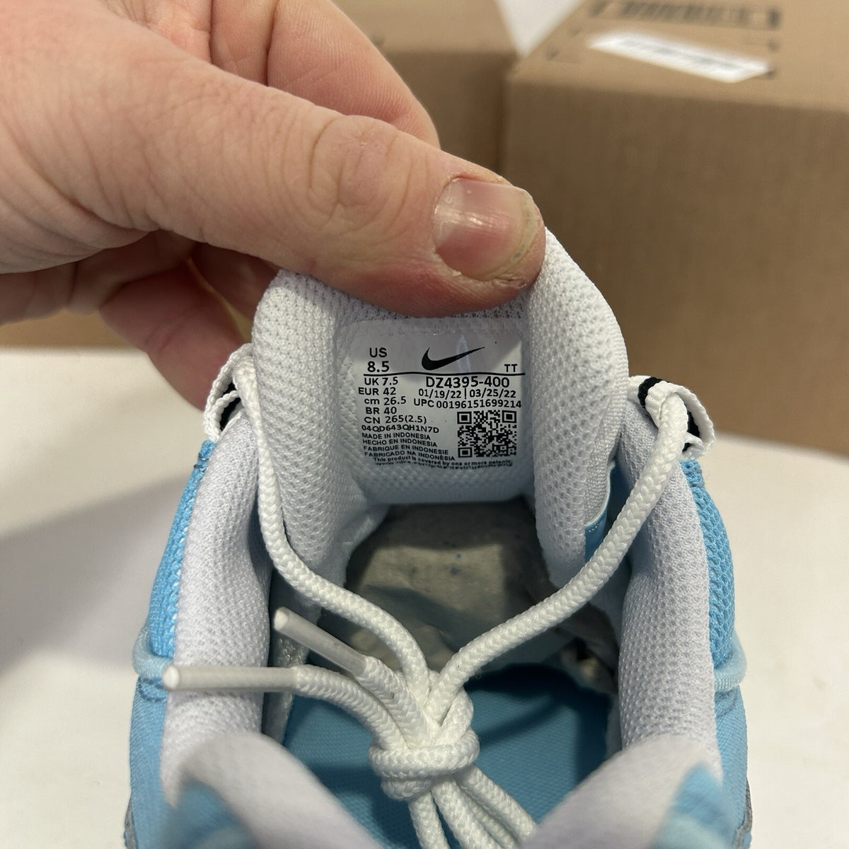 Nike Air Max 95 “Blue Chill University UNC White” DZ4395-400 Men's 8.5 New