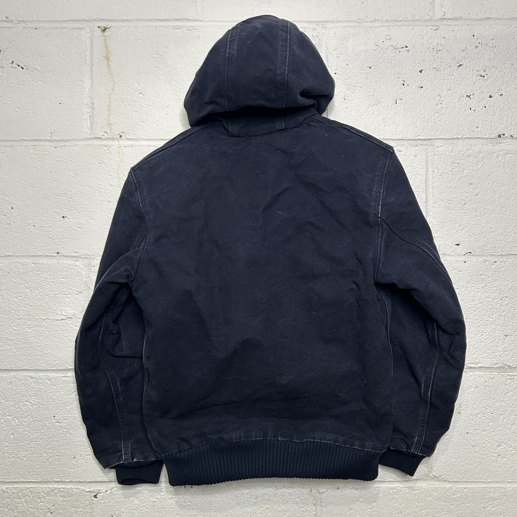 Y2K Carhartt Hooded Sandstone Active Jacket “Midnight Blue” YYJ130 MDT Youth L