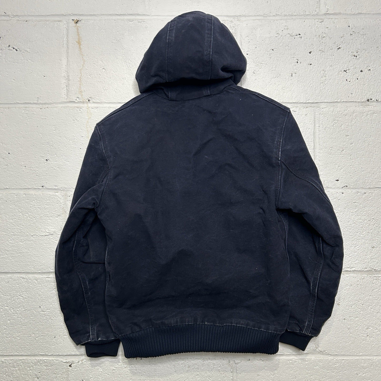 Y2K Carhartt Hooded Sandstone Active Jacket “Midnight Blue” YYJ130 MDT Youth L
