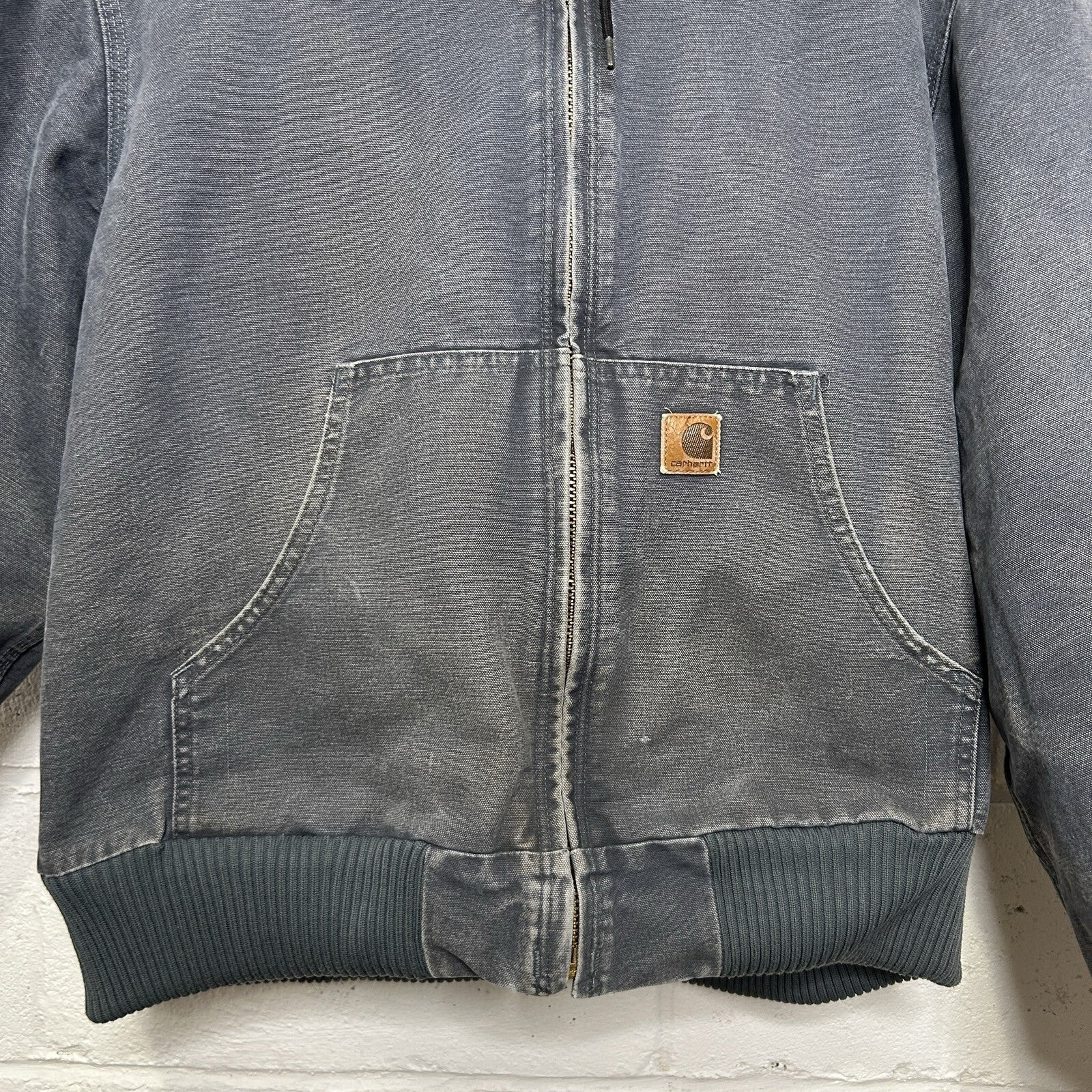 Y2K Carhartt Quilted Sandstone Active Jacket “Storm Blue” J130 STM Men’s Large