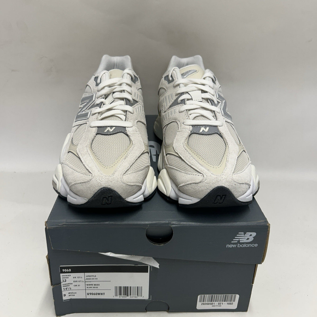 New Balance 9060 “Sea Salt Moonbeam” U9060WHT Men’s 13 New