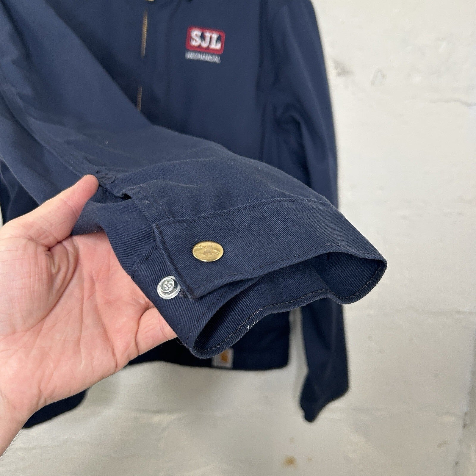 Y2K Carhartt Twill Quilt-Lined Detroit Jacket “Navy Blue” J293 NVY Men’s Large