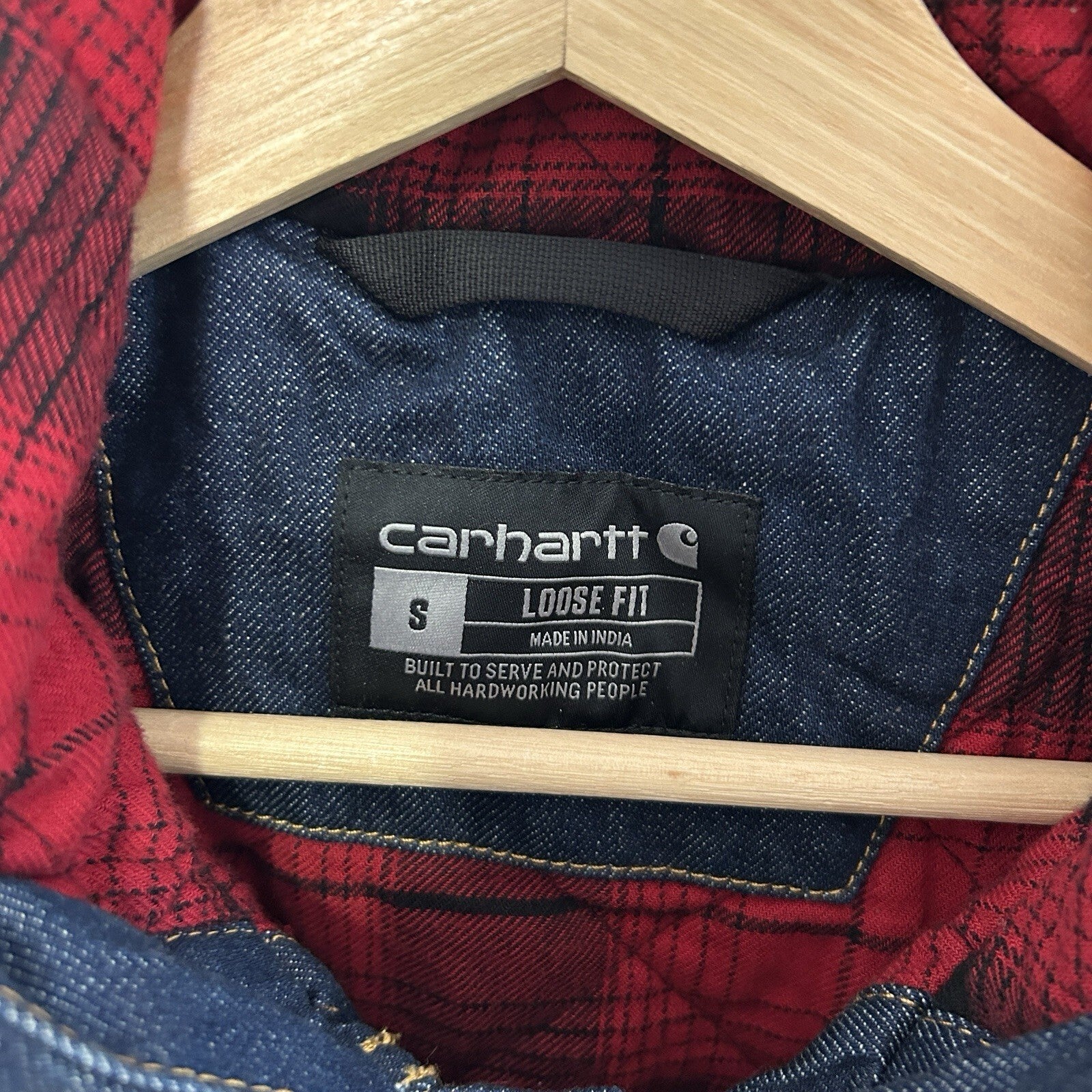 Carhartt 50th Anniversary Plaid-Lined Active Jacket “Denim” OJ6976-M Men’s S New