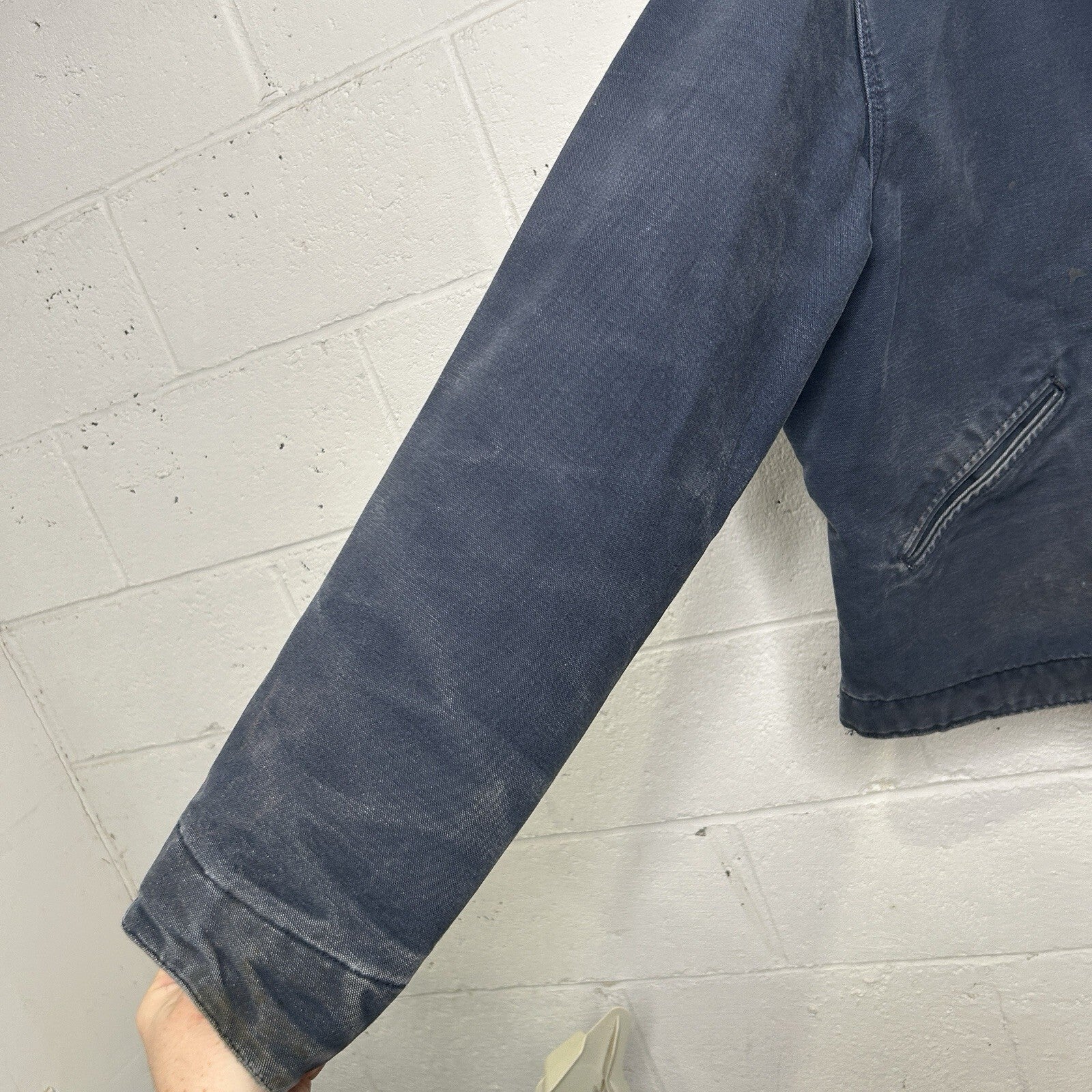 Vintage Carhartt Blanket-Lined Detroit Jacket “Navy” J01 NVY Men’s 46/Large