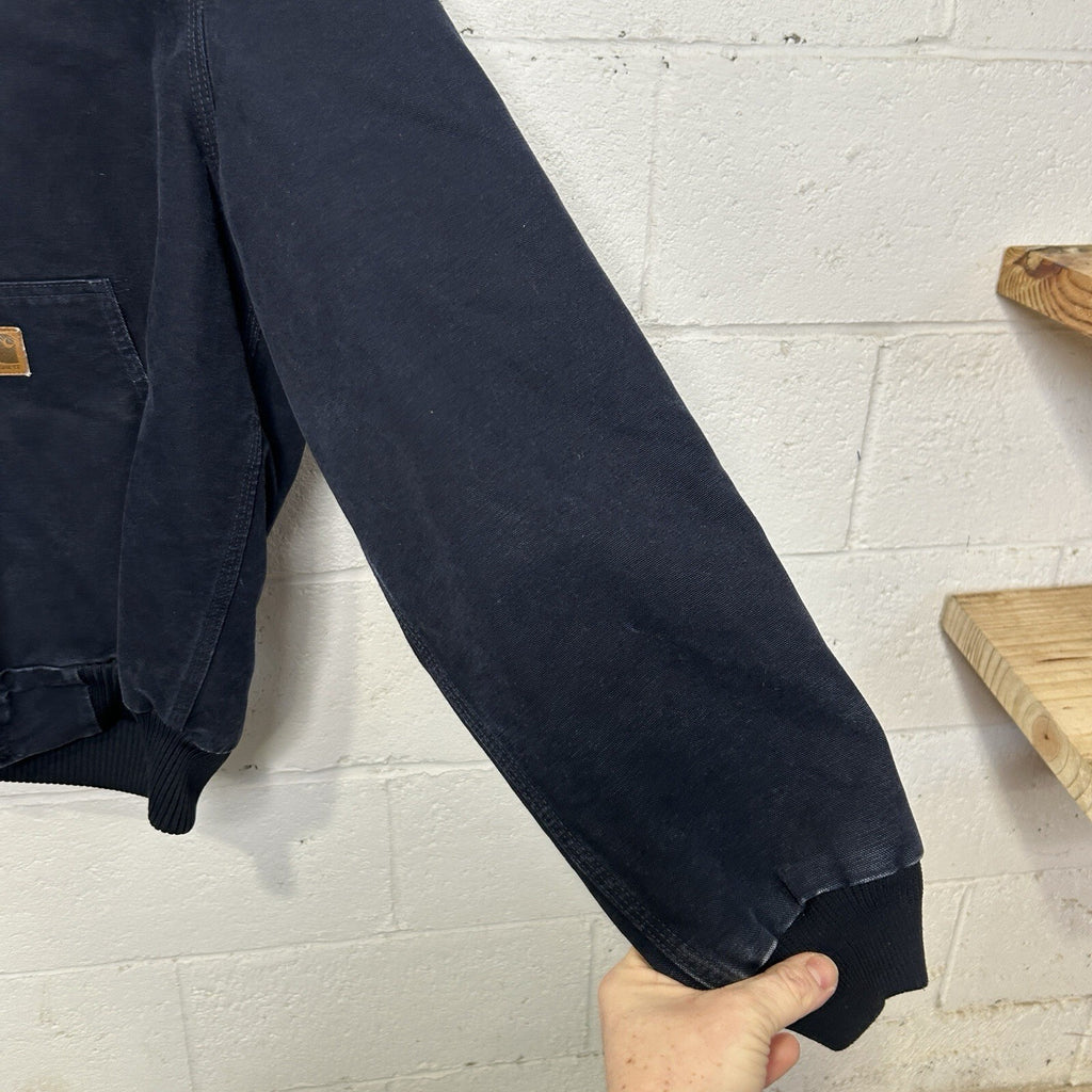 Vintage Carhartt Hooded Active Jacket “Midnight Blue” J130 MDT Men’s Large