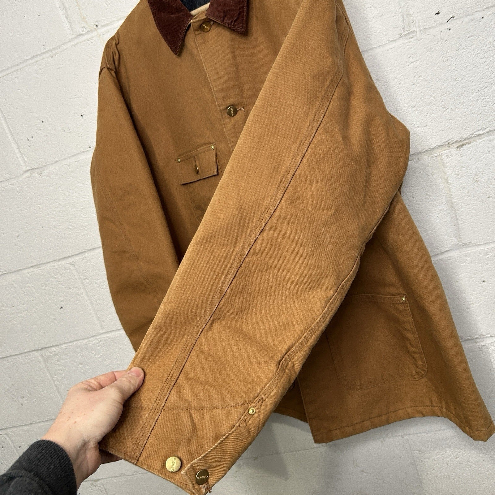 Carhartt Blanket Lined Corduroy Collar Chore Coat “Brown” C001 BRN Men’s XL