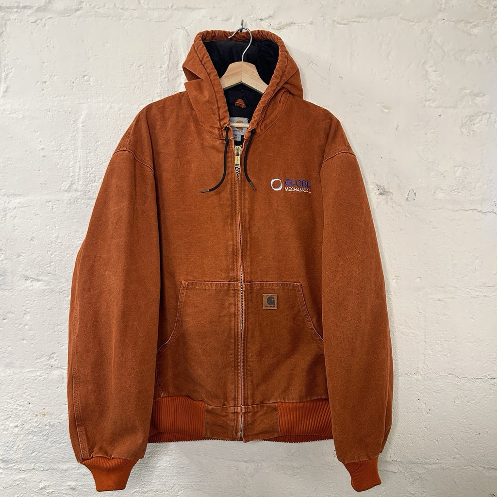 Carhartt Quilted Hooded Active Jacket “Blackened Orange” J130 806 Men’s X-Large