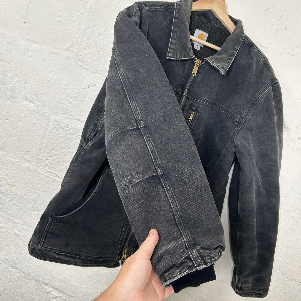 Carhartt Sandstone Sherpa-Lined Ridge Coat “Black” C61 BLK Men’s Medium