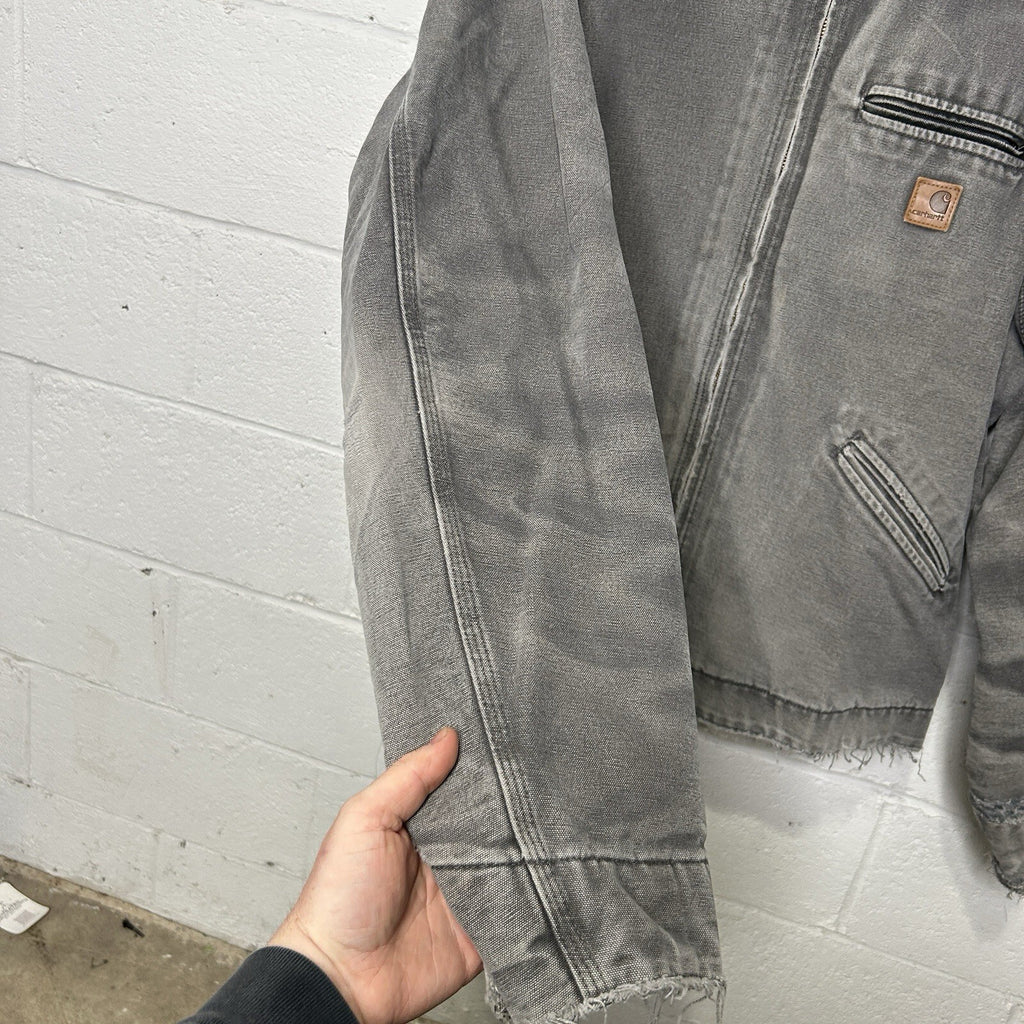 Thrashed Vintage Carhartt Blanket-Lined Detroit Jacket “Gravel” J97 GVL Men’s XL