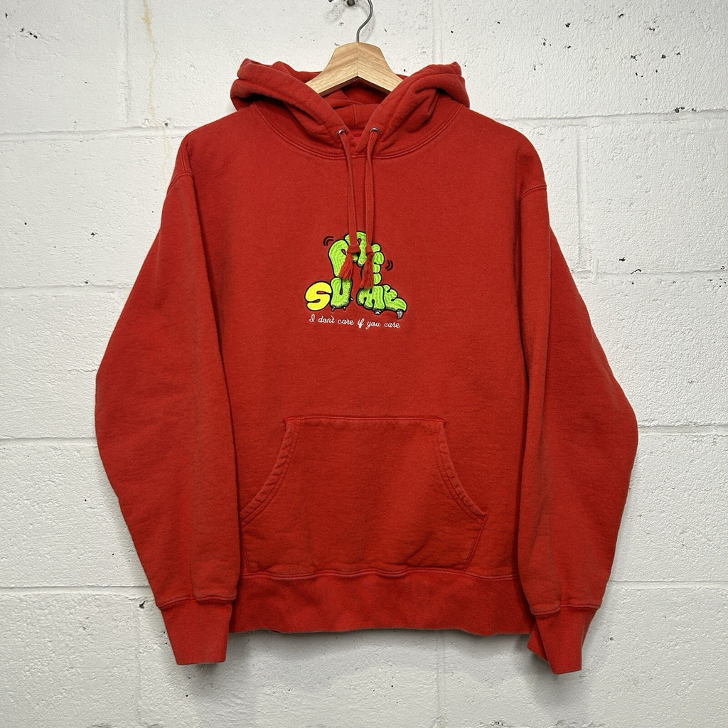 Supreme Don't Care Sweatshirt Pullover Hoodie “Burnt Red” FW21 Men’s Small