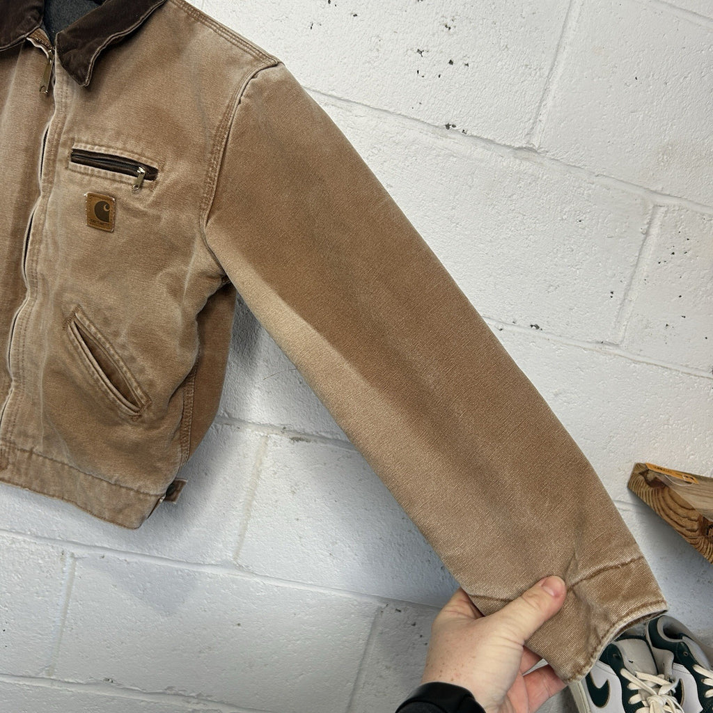 Y2K Carhartt Sherpa-Lined Detroit Jacket “Brown” YYJ97 BRN Youth L/Women’s XS