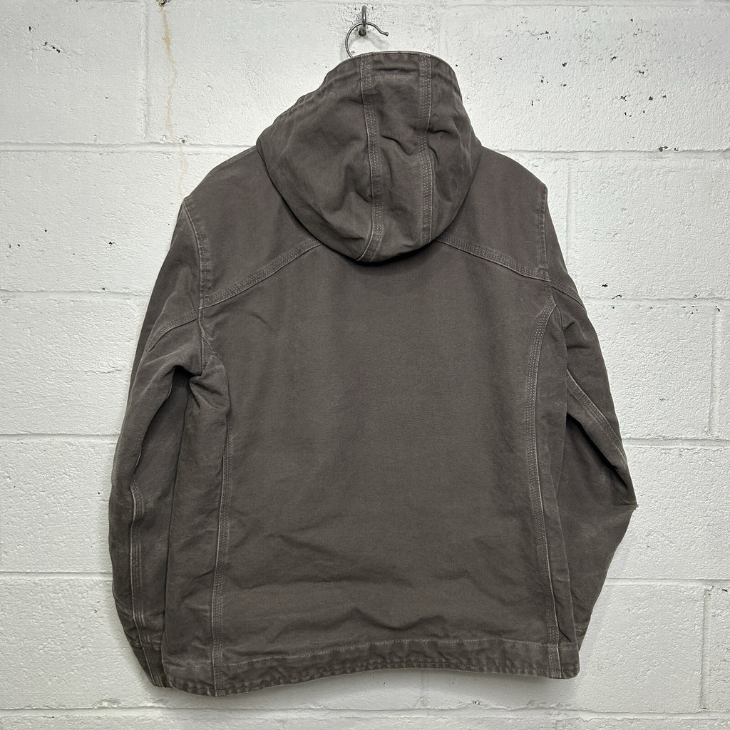 Y2K Carhartt Sherpa-Lined Sandstone Berkley Jacket “Taupe Grey” 100657-032