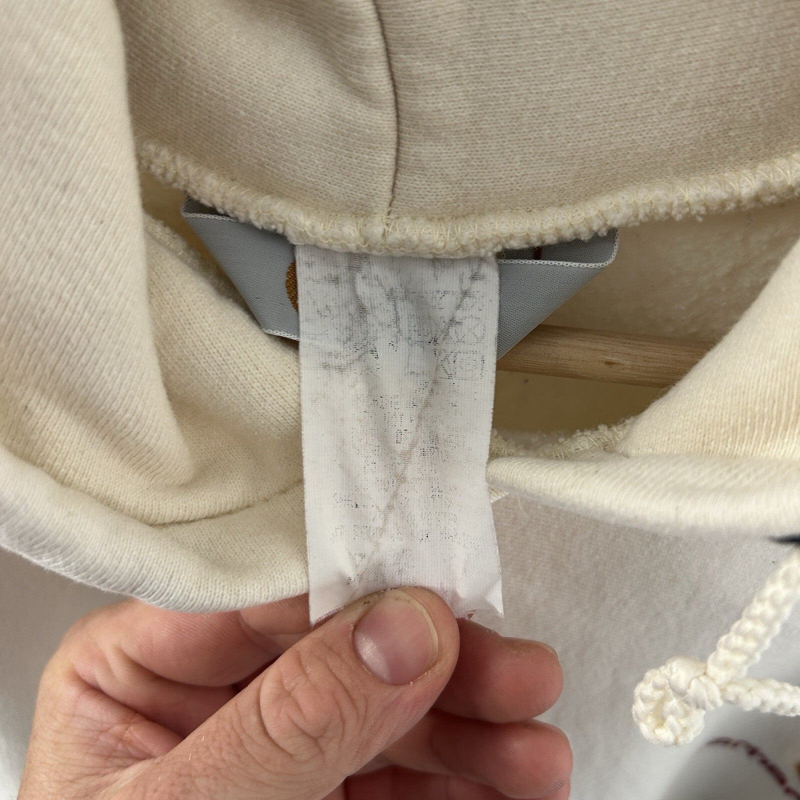 Vintage Carhartt Rugged Wear Pullover Hoodie “White/Cream” Men’s Medium