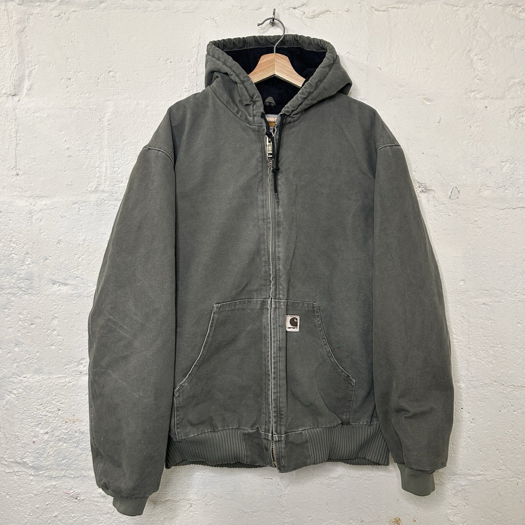 Vintage Carhartt Quilted Hooded Active Jacket “Sage” J142 SAG Men’s X-Large