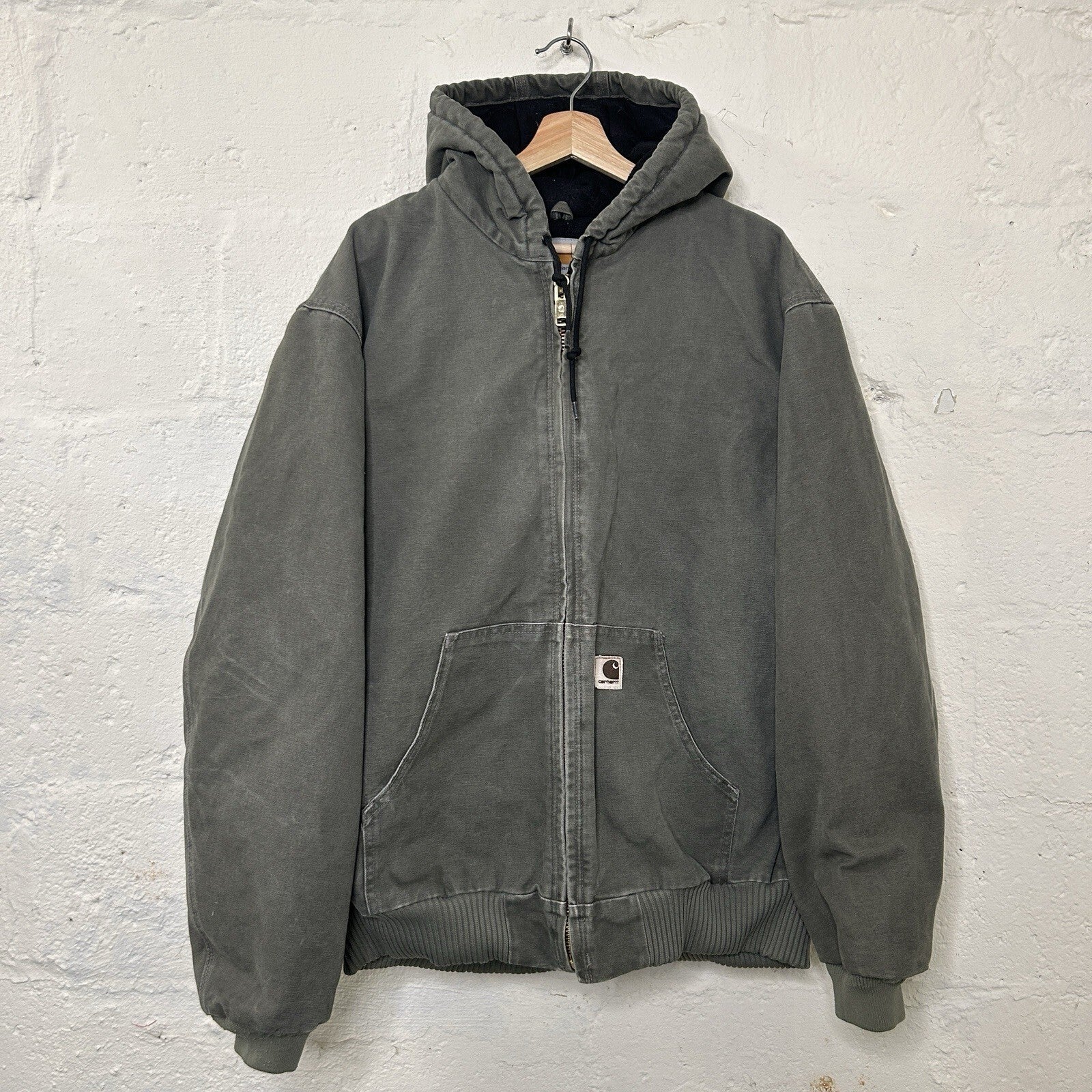 Vintage Carhartt Quilted Hooded Active Jacket “Sage” J142 SAG Men’s X-Large