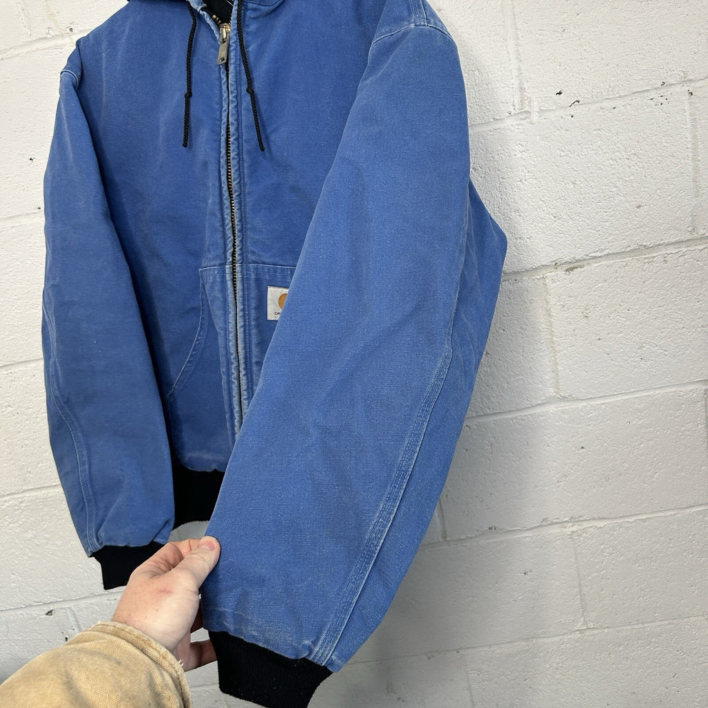 Vintage Carhartt Quilted Hooded Active Jacket “Royal Blue” JQ1049 Men’s Medium