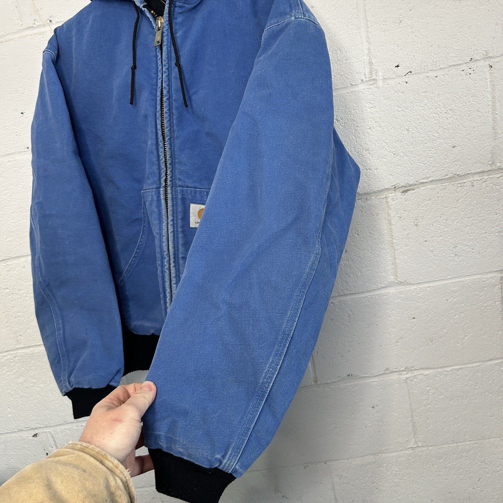 Vintage Carhartt Quilted Hooded Active Jacket “Royal Blue” JQ1049 Men’s Medium