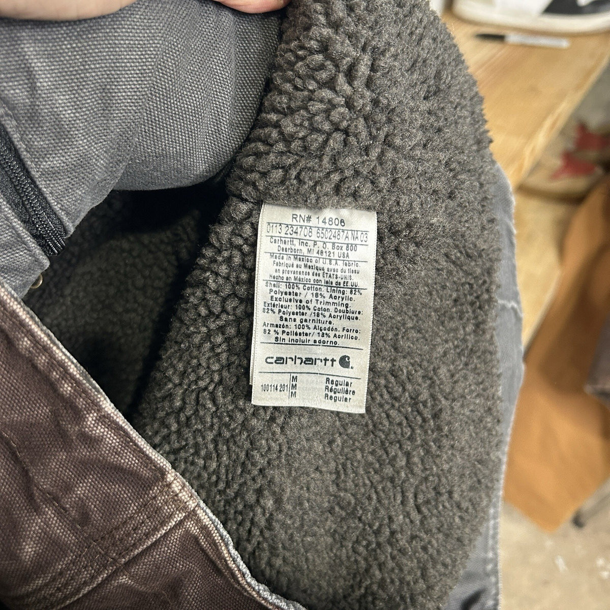 Carhartt Sandstone Sherpa-Lined Hooded Vest “Dark Brown” 100114-201 Men’s Medium