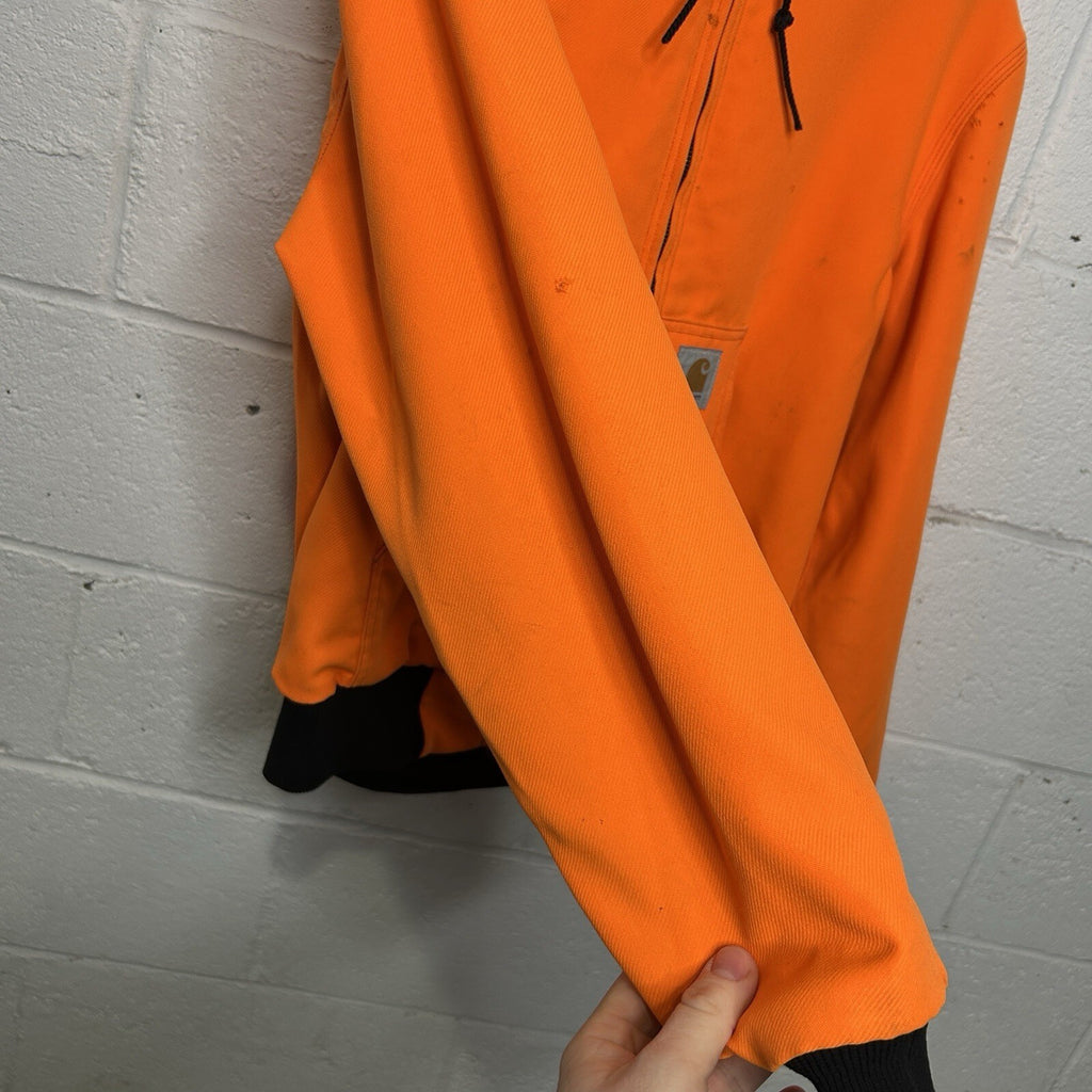 Vintage Carhartt Hooded Active Jacket “Blaze Orange” JRW09 Men’s Medium