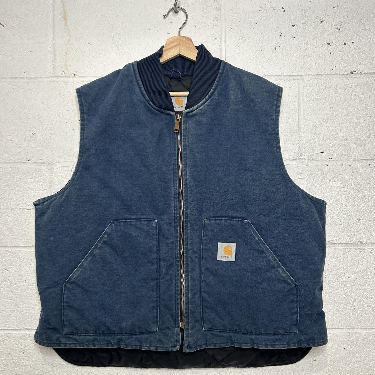 Vintage Carhartt Quilted Vest “Navy Blue” VQ182