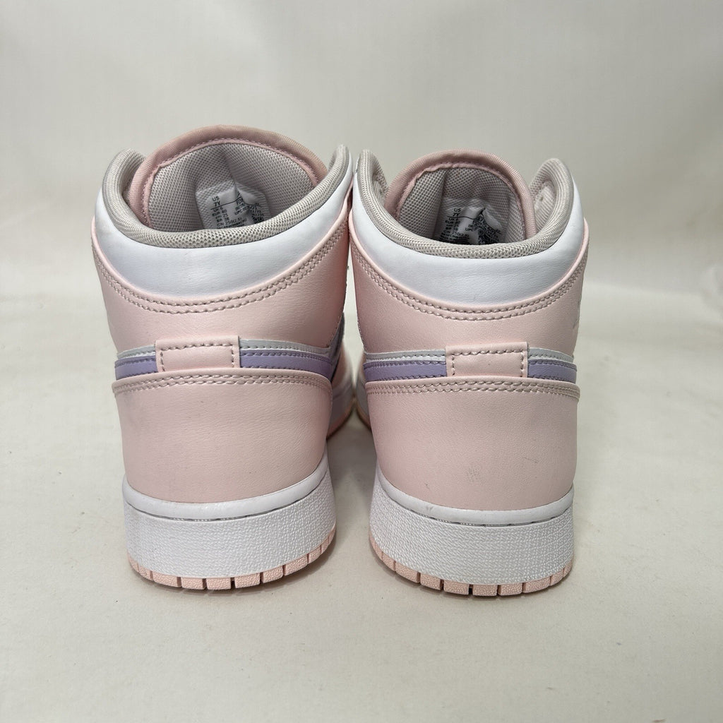 Nike Air Jordan 1 Mid Retro GS “Pink Wash Violet Frost White” FD8780-601 7Y Worn