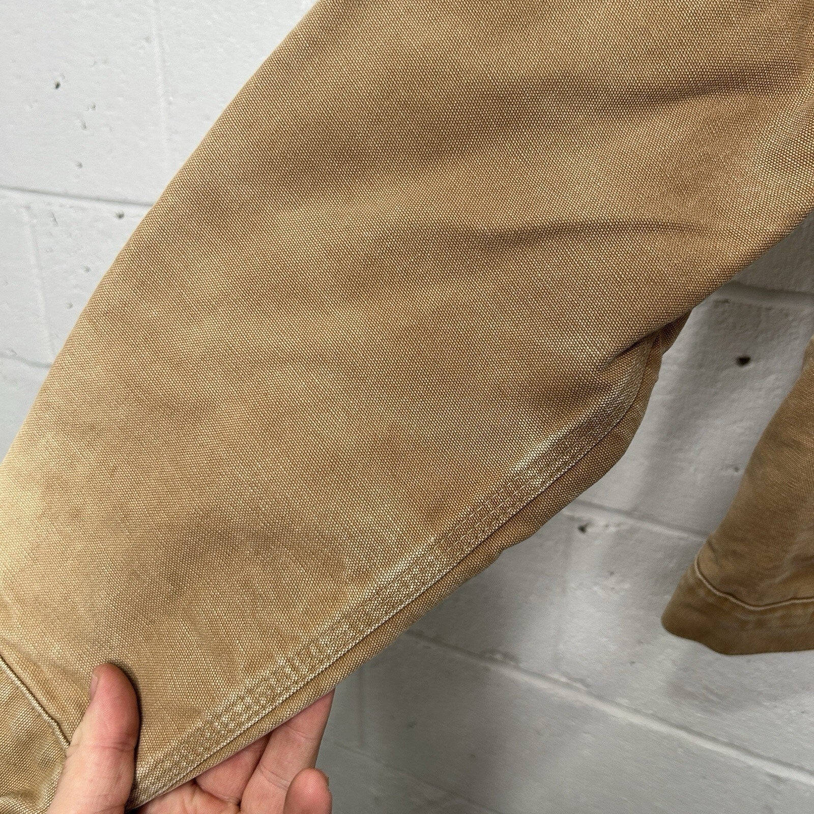 Vintage 100 Year Carhartt Blanket-Lined Trucker Jacket “Tan"
