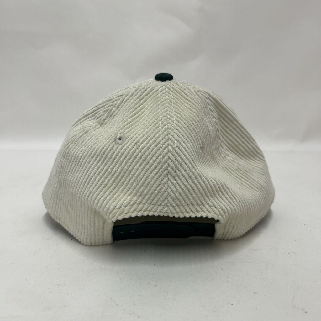LA Dodgers MLB New Era 9Forty A-Frame Corduroy Snapback Hat “Cream Green”