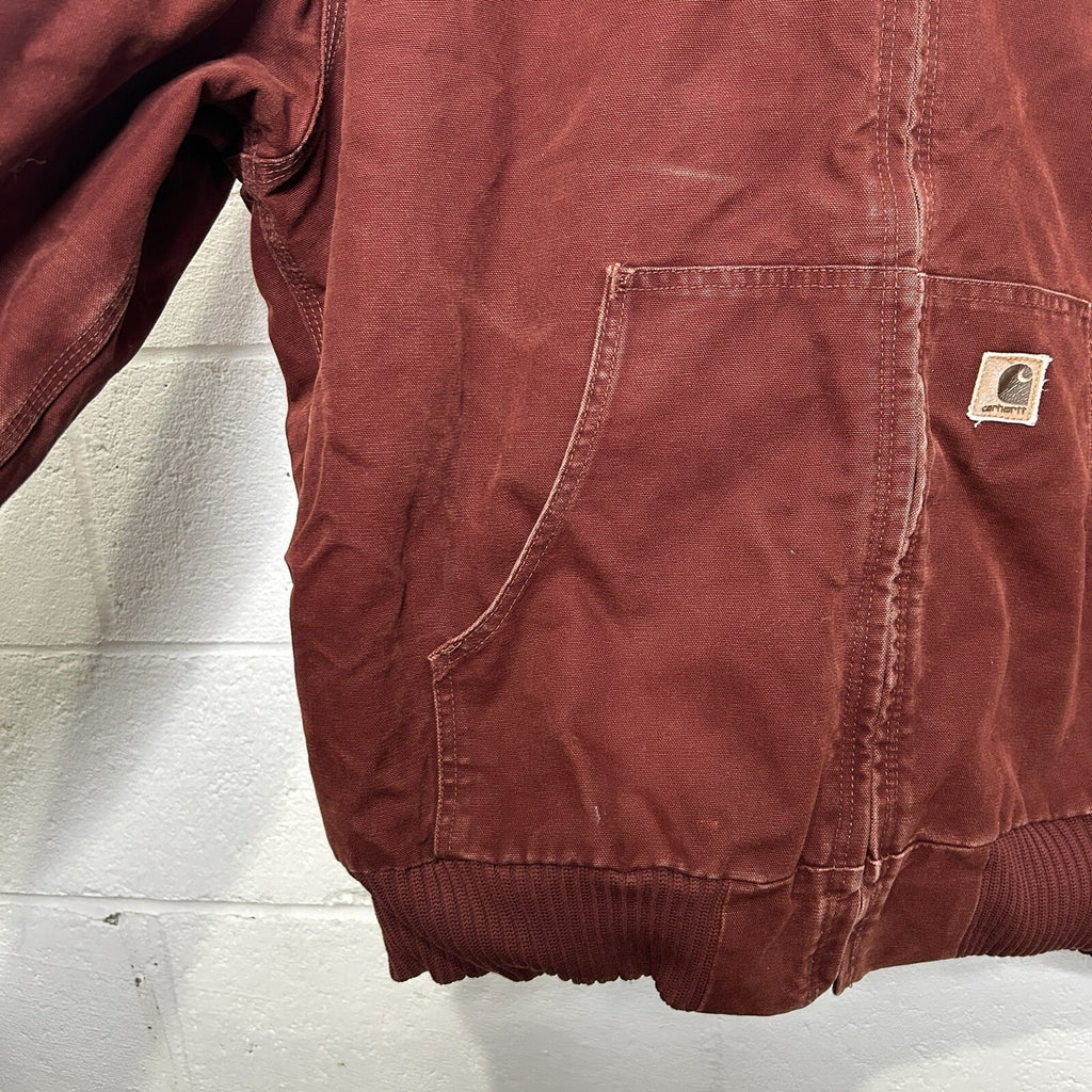 Vintage Carhartt Quilted Hooded Active Jacket “Clay Red” J130 CLY Men’s X-Large