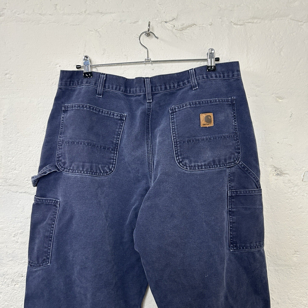 Vintage Carhartt Dungaree Fit Work Pants “Midnight Navy” B11 MDT 38x32