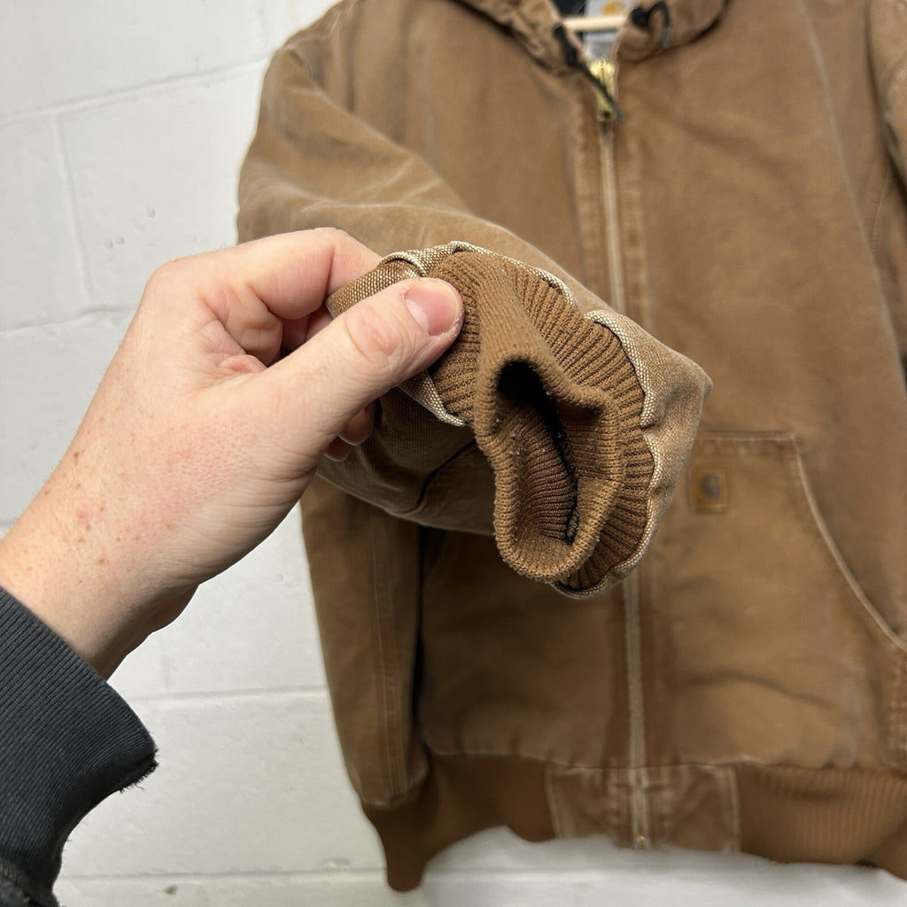 Carhartt Duck Canvas Hooded Quilt-Lined Jacket “Brown” J130-211 Men’s X-Large