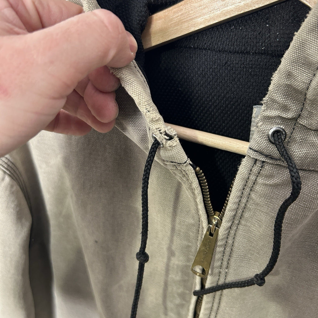 Faded Vintage Carhartt Thermal-Lined Hooded Active Jacket “Black” Men’s Small