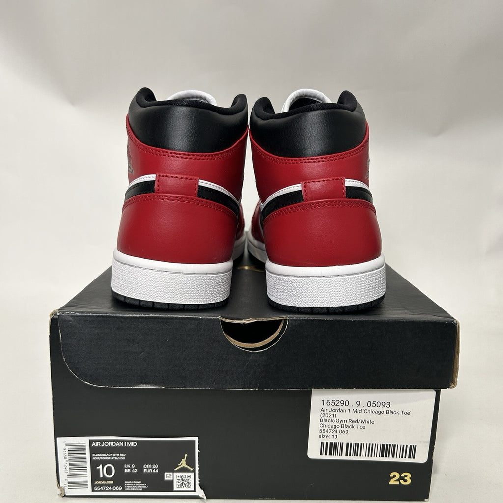 Nike Air Jordan 1 Mid Retro “Chicago Black Toe/Gym Red Black” 554724-069 New