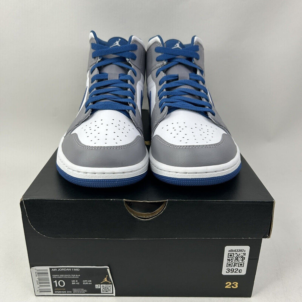 Nike Shoes Air Jordan 1 Mid Retro “Cement Grey/True Blue” 2024