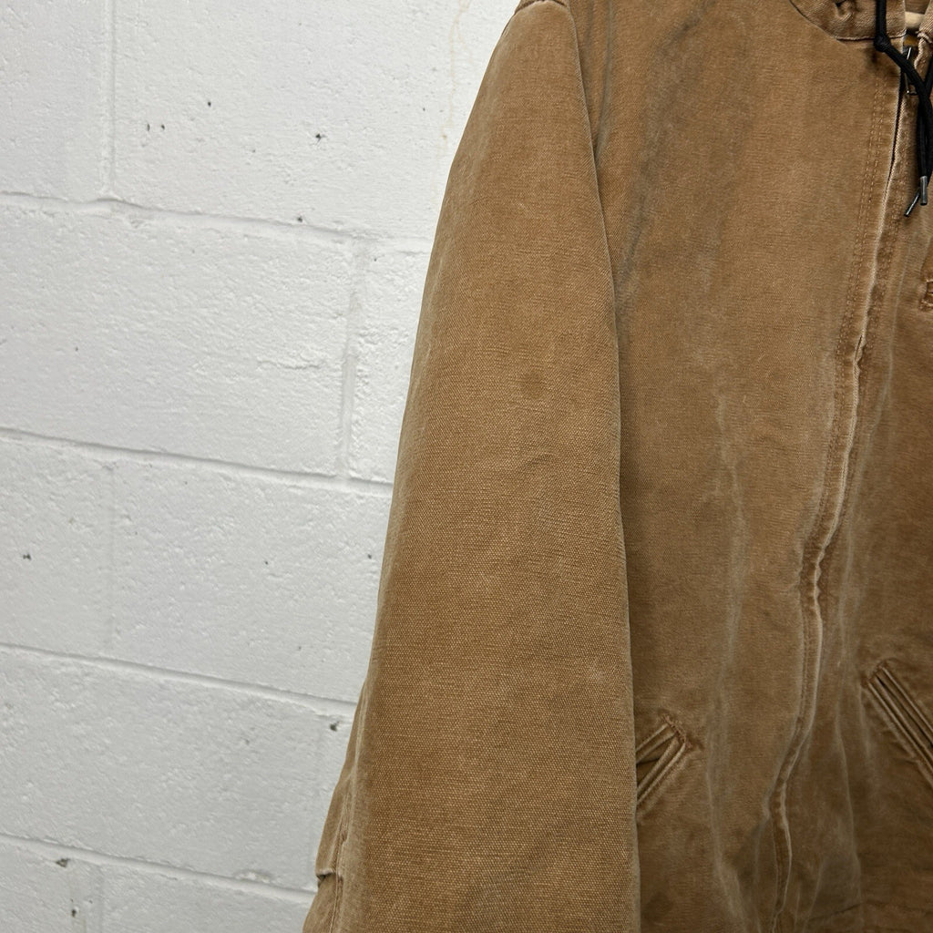 Carhartt Sherpa-Lined Hooded Detroit Jacket “Brown” J141 211 Men’s X-Large
