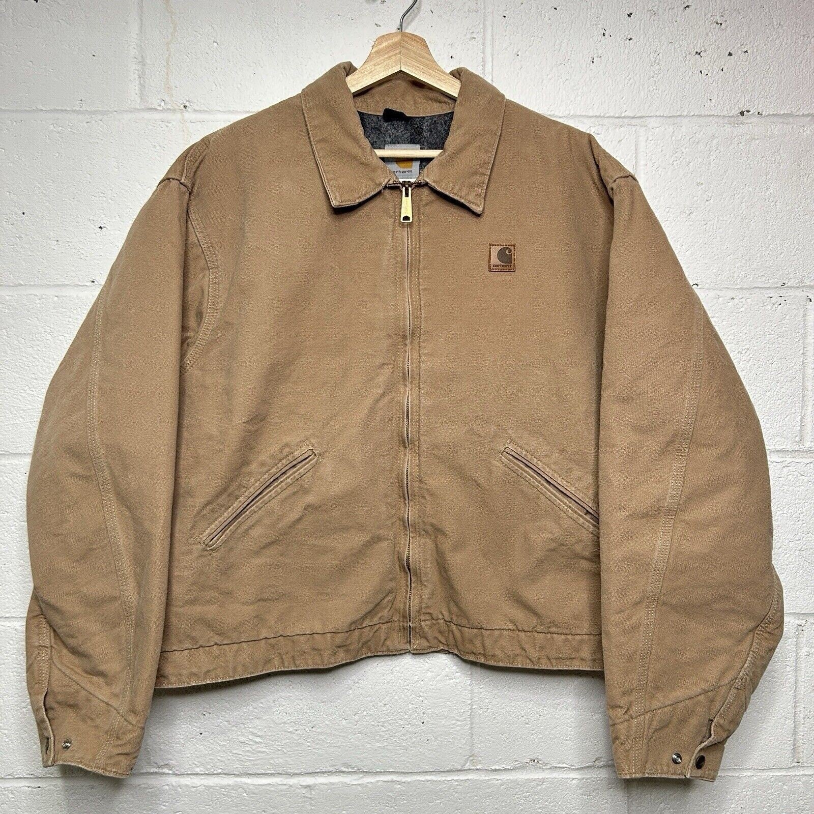 Vintage Carhartt Blanket-Lined Detroit Jacket “Saddle Brown” J204 SDL Men’s 2XL