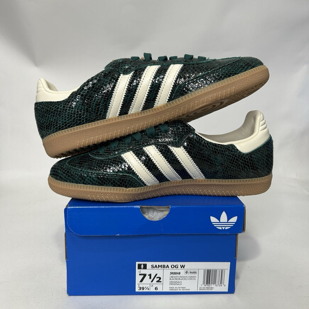 adidas Samba OG Snakeskin Pack - “Collegiate Green” JR8848 Women’s 7.5 New