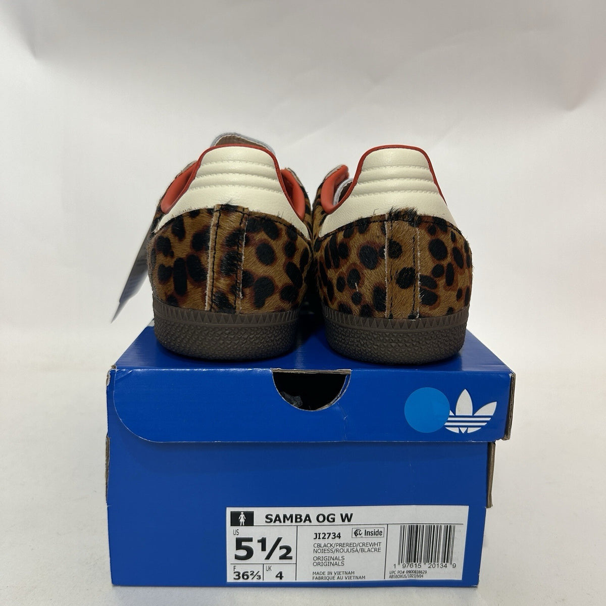 adidas Samba OG WMNS Leopard - “Preloved Red” JI2734 Women's 5.5 New