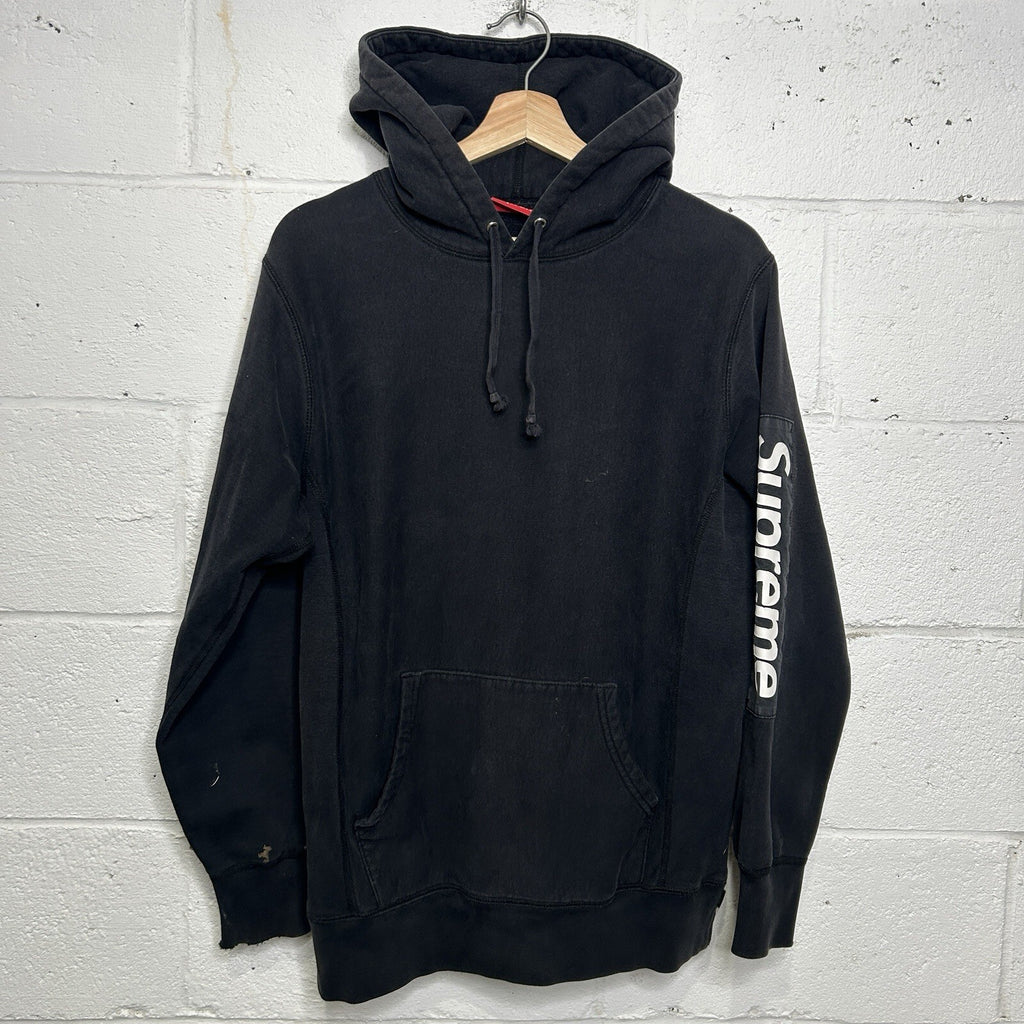 Supreme Street Hype Patch Sleeve Pullover Hoodie Jacket “Black” Medium