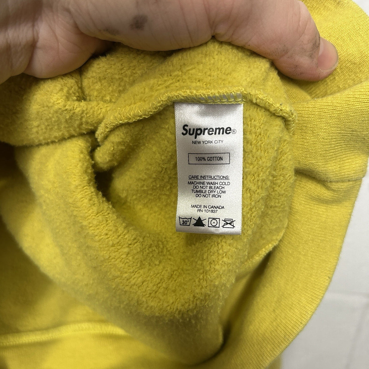 Supreme Pearl Hooded Sweatshirt “Lemon Yellow” FW20 Men’s Small Worn
